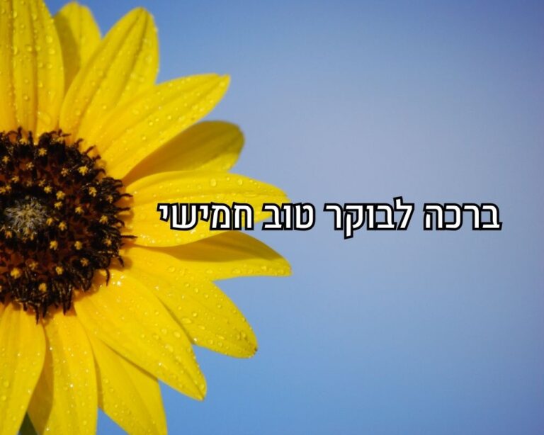 ברכה לבוקר יום חמישי עם פרח