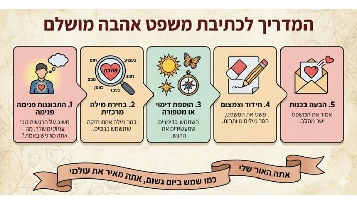 מידע איך כותבים משפטי אהבה יפים