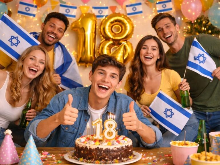 מברכים לחגיגות יום הולדת 18