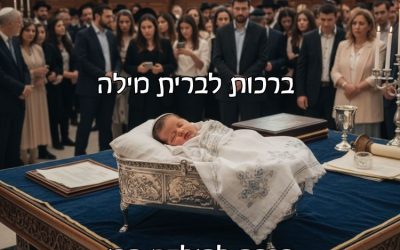 בן בברית מילה ברכות מהקהל להולדת הבן