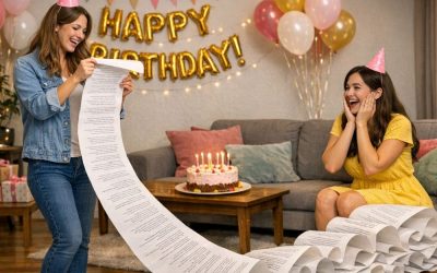 חברה מברכת ברכה ארוכה ומושקעת לחברה ממש טובה שלי